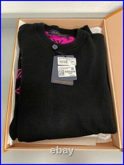 Brand New Louis Vuitton Cashmere Rose Half And Half Monogram Crewneck Sweater M