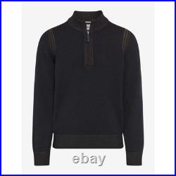 Brax Men's Knit Sweater Troyer Style Steffen Blue 212067 70130300 23 Navy