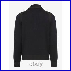 Brax Men's Knit Sweater Troyer Style Steffen Blue 212067 70130300 23 Navy