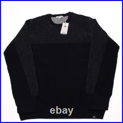 Brax NWT Rick Crew Neck Pullover Sweater Size Medium in Navy Blue Wool Blend