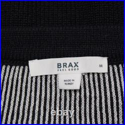 Brax NWT Rick Crew Neck Pullover Sweater Size Medium in Navy Blue Wool Blend