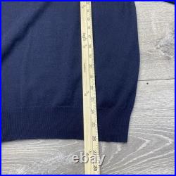 Brooks Brothers Sweater Mens Medium Blue Gray Colorblock Crewneck Knit Pullover