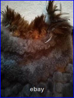 Brunello Cucinelli Brown Mink Fur Sweater Capelet c/w Rooster Collar UK 8 ITA 44