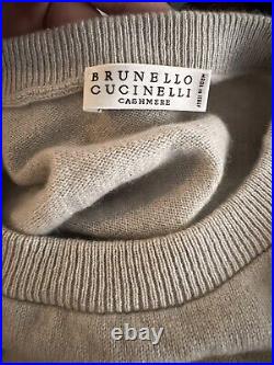Brunello Cucinelli Cashmere Beige Sweater Size M