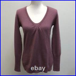 Brunello Cucinelli Cashmere Sweater Jumper Womens Medium Purple V Neck Knit