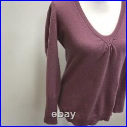 Brunello Cucinelli Cashmere Sweater Jumper Womens Medium Purple V Neck Knit