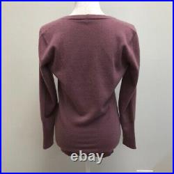 Brunello Cucinelli Cashmere Sweater Jumper Womens Medium Purple V Neck Knit