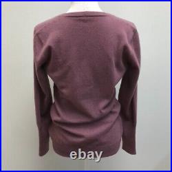 Brunello Cucinelli Cashmere Sweater Jumper Womens Medium Purple V Neck Knit