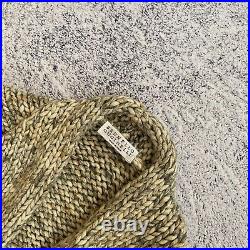 Brunello Cucinelli Chunky Cotton Knit Short Sleeve Sweater Gray/Plum Size M