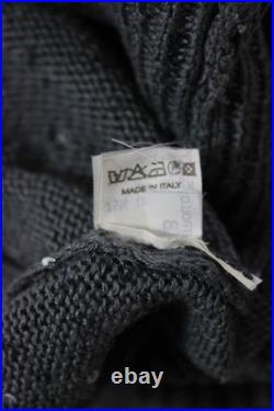 Brunello Cucinelli Womens Striped Turtleneck Sweater Grey Beige Size Medium