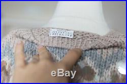 Brunello Cucinelli cashmere sweater with ostrich detail size M