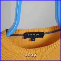 Burberry London 100% Cotton Yellow Jumper Sweater Pullover Size 5 Like M Medium
