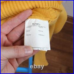Burberry London 100% Cotton Yellow Jumper Sweater Pullover Size 5 Like M Medium