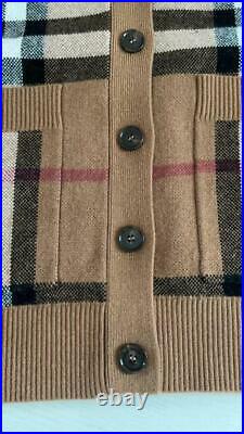Burberry Willah Oversized Check Cashmere & Wool Cardigan XXS, XS, S, M, L