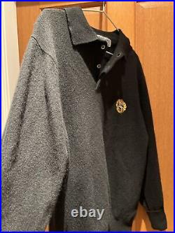 Burberrys men's black geelong lambwool sweater jumper with collar BX44 vgc