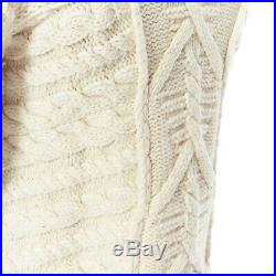 CELINE PHOEBE PHILO pre-fall11 cream wool asymmetric hem pullover sweater IT42 M