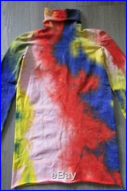 CELINE Turtleneck Sweater Stretch Tie Dye Top M