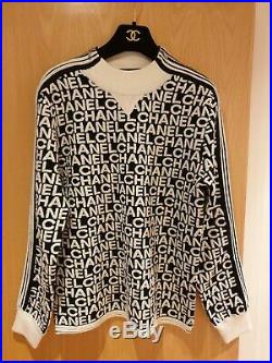 CHANEL Sweater Wool/ecru & Black Size 38/medium