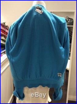 CHANEL Vintage Blue Cashmere Cardigan Sweater Top 38/40