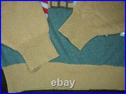 CHRISTIAN DIOR sweater beige green grey building CD soft wool vintage M L