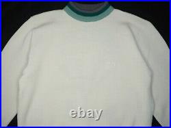 CHRISTIAN DIOR sweater beige green purple CD wool vintage M