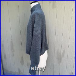 CLOSED Alpaca Blend Jumper Sweater Green Womens Medium Stand Up Mock Neck Collar