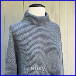 CLOSED Alpaca Blend Jumper Sweater Green Womens Medium Stand Up Mock Neck Collar