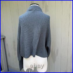 CLOSED Alpaca Blend Jumper Sweater Green Womens Medium Stand Up Mock Neck Collar