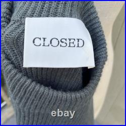 CLOSED Alpaca Blend Jumper Sweater Green Womens Medium Stand Up Mock Neck Collar