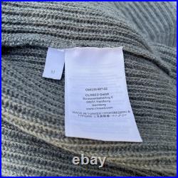 CLOSED Alpaca Blend Jumper Sweater Green Womens Medium Stand Up Mock Neck Collar