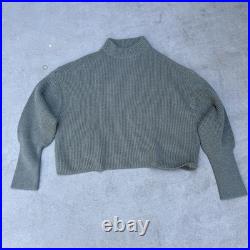 CLOSED Alpaca Blend Jumper Sweater Green Womens Medium Stand Up Mock Neck Collar
