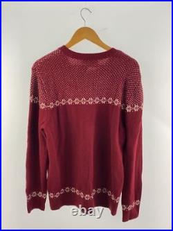 COACH knit sweater thick medium wool bordeaux Used