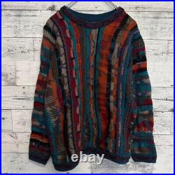 COOGI 3D Multicolor Knit Sweater