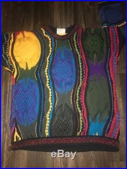COOGI Australia Biggie Smalls Sweater Mercerized Cotton sz M/L Vibrant multicolo