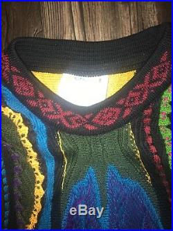 COOGI Australia Biggie Smalls Sweater Mercerized Cotton sz M/L Vibrant multicolo