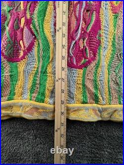 COOGI Australia Sweater Women's Medium Cotton V Neck Colorful Pullover Knit
