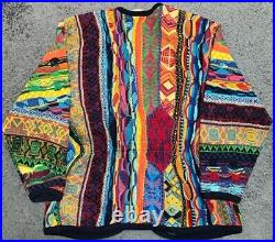 COOGI Cotton Knitted Cardigan Sweater Size M Made In Australia Vintage No 489