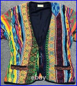 COOGI Cotton Knitted Cardigan Sweater Size M Made In Australia Vintage No 489