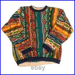 COOGI Cotton Knitted Sweater 3D Knit Size M Made In Australia Vintage 90s