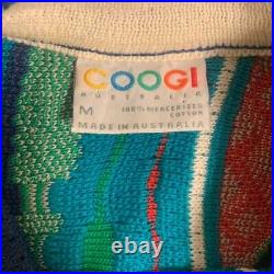 COOGI Cotton Knitted Sweater 3D Knit Size M Made In Australia Vintage 90s