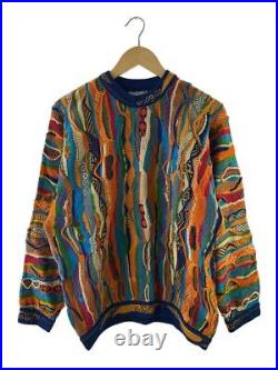 COOGI knit sweater thick medium cotton multicolor full pattern Used