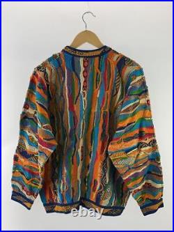 COOGI knit sweater thick medium cotton multicolor full pattern Used