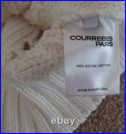 COURREGES Paris Luisaviaroma Winter White Sweater Size M NWT
