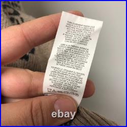 Cabi Cheetah Pullover Sweater Jumper Womens Medium Beige Black Oversize Relaxed