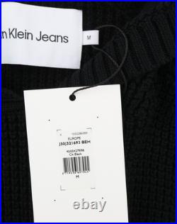 Calvin Klein Mens Hoodie Sweater Knit Pullover M Black Logo Zipless Calvin Klein Mens Hoodie Sweater Knit Pullover M Black Logo Zipless