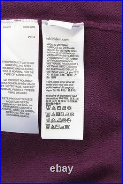 Calvin Klein Merino Turtleneck Mens Sweater Knit Pullover M Purple