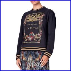 Camilla Hotel Boheme Jumper Size Medium Pull Over Sweater M Cotton Black