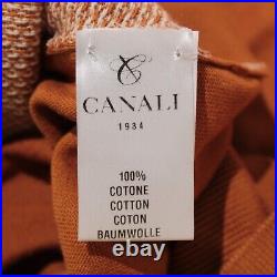 Canali NWT Pullover Crew Neck Sweater Size 50 US Medium in Brown 100% Cotton