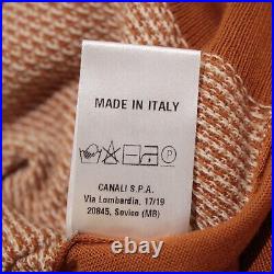 Canali NWT Pullover Crew Neck Sweater Size 50 US Medium in Brown 100% Cotton