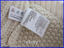 Carven Cable Knit Sweater Crew Neck Low Gauge Long Sleeve M Ivory Used